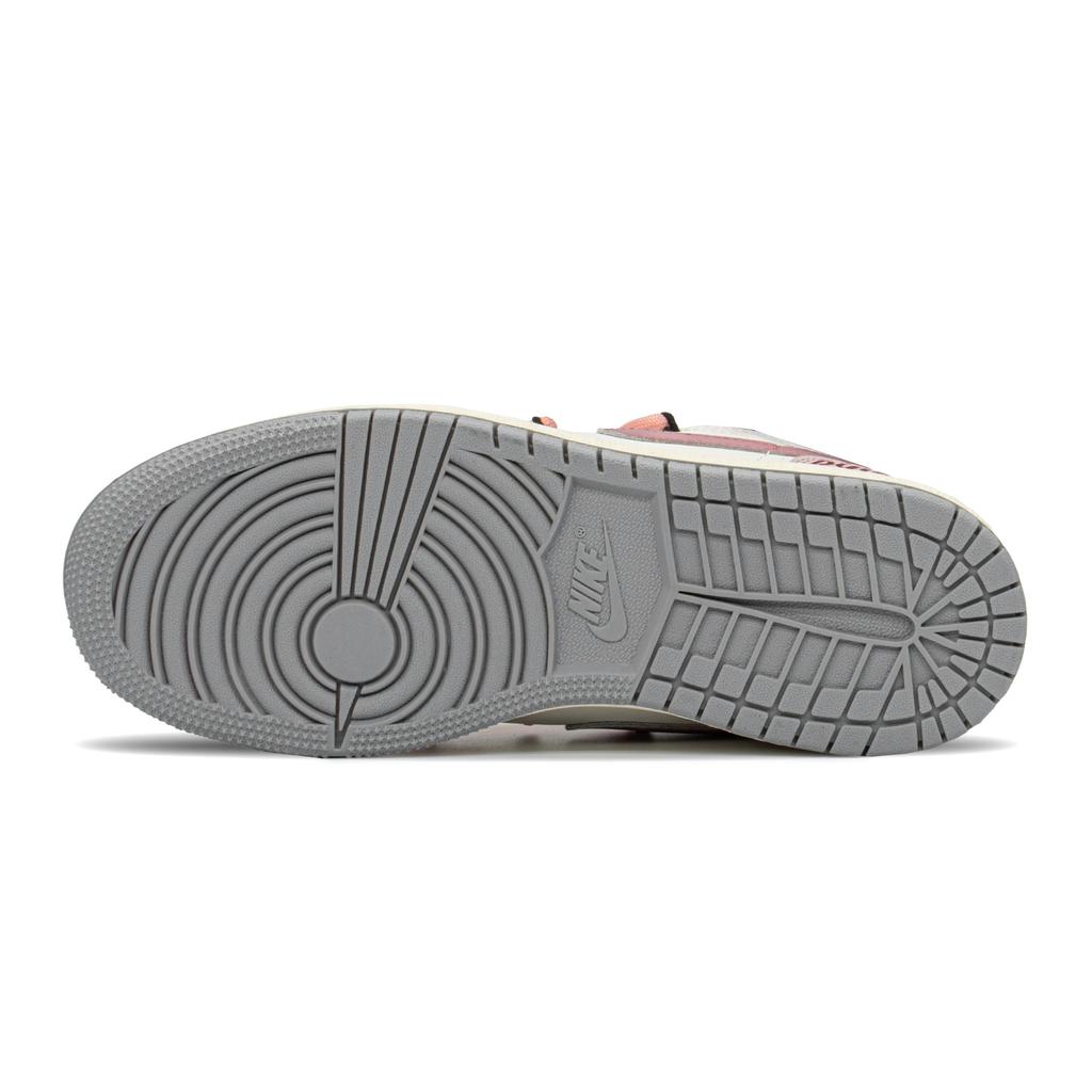 Jordan Air Jordan 1 FZBB Low top Vintage Basketball Shoes GS Pink Beige 553560-053(TeamA-AJ)