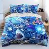 Lovely Gawr Gura Holive Anime Shark Beding Set Printed With Pilowcase Bed Soft Duvet Cover Soft Single Double Quen Super King-Sized Dimensionsd