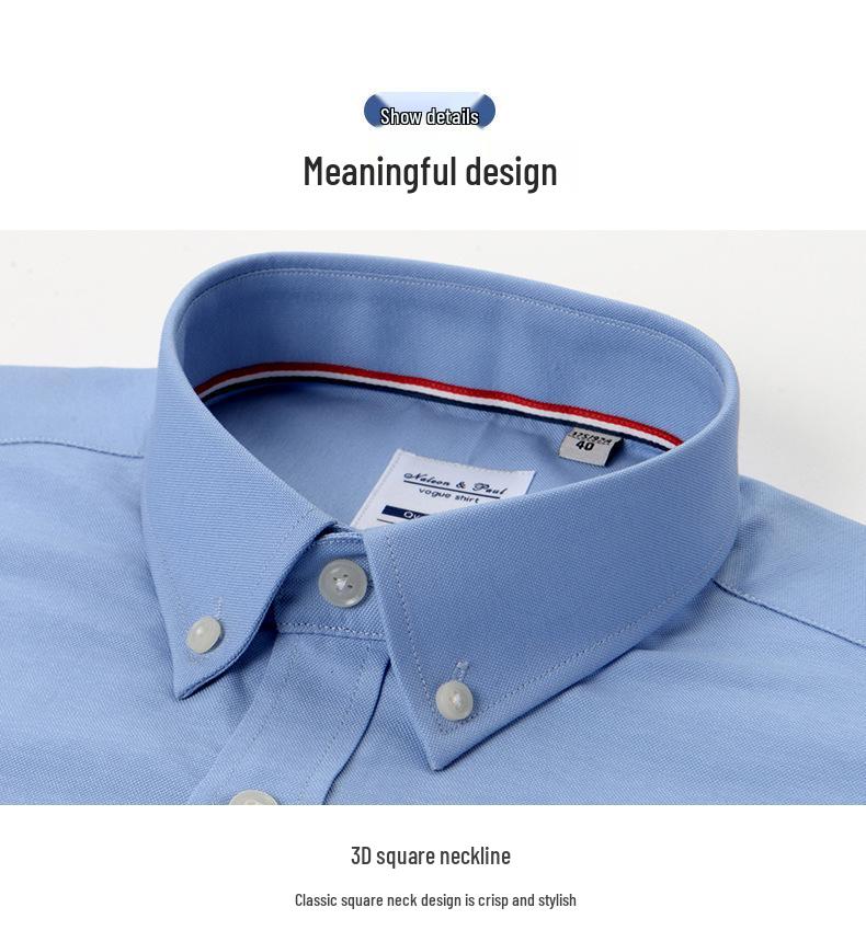 Men's Long Sleeve Striped Oxford Button-Down Shirt - New Color