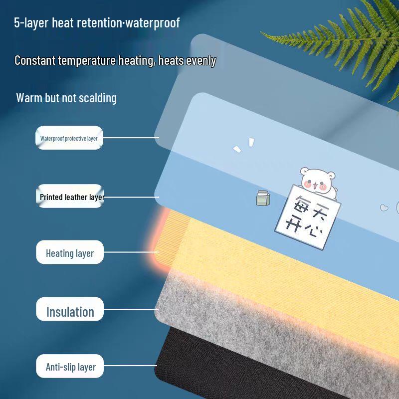 Large Cartoon Heating Mouse Pad - Warm Desk and Writing Pad for Office Computer