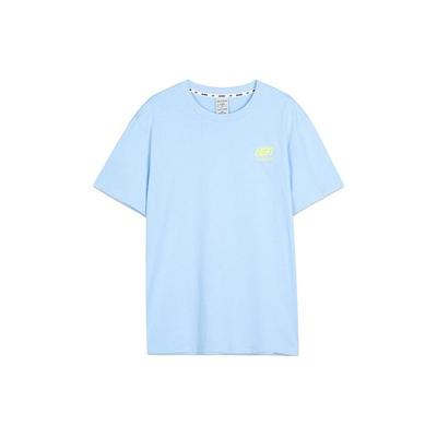 Colorful Casual Series Solid Color Breathable Sports Short Sleeve T-Shirt Unisex Tops Sky-Blue L122U166-0147