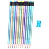 12Pcs Pencil Painting Composition NonSlip Pen Set with Sharpener Stationery Replacement
