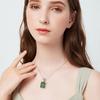 Wong Rain Classic Vintage  Sterling Tone Created Moissanite Emerald Gemstone Diamonds Pendant Pendant Necklace Fine JewelryVintage