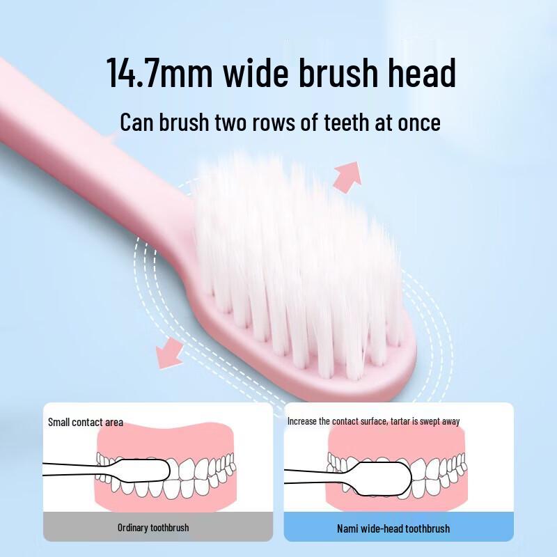 Namei Wide Head Soft Bristle Toothbrush 2-Pack