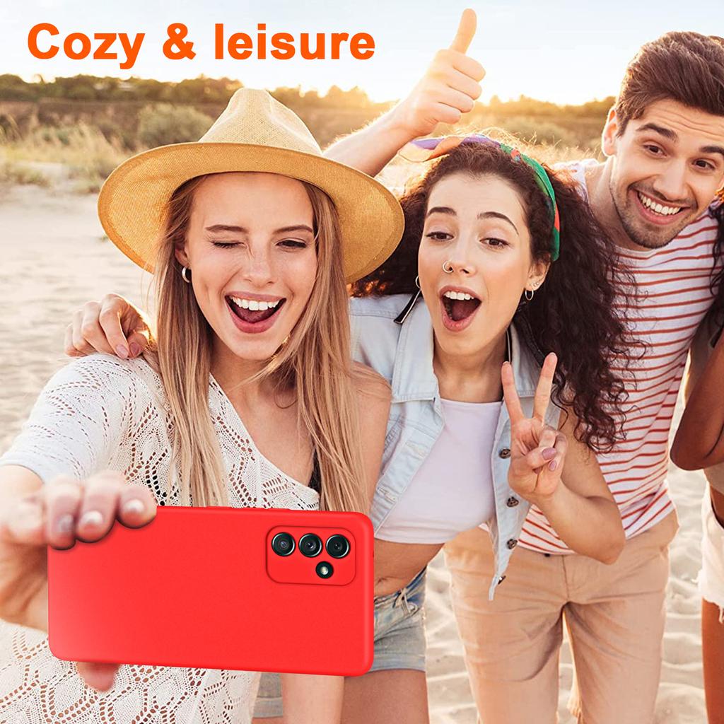 For Samsung Galaxy A54 5G Fiber Lining Back Cover 2.2mm Thickness Rubberized TPU Phone Case