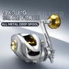 2026 Metal Baitcasting Reels 6.3:1 High Speed Gear Ratio 12KG Max Drag Perfect for Freshwater & Saltwater Fishing Waterproof and Corrosion Resistant