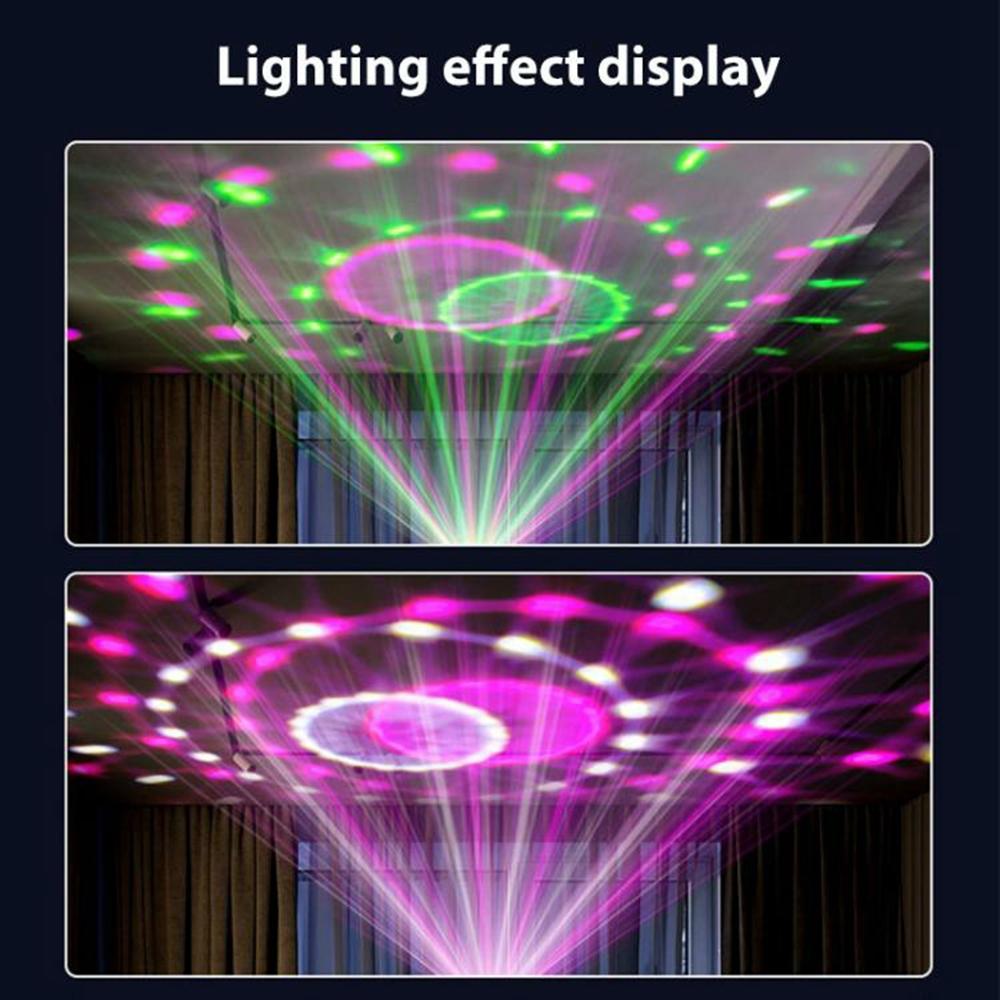 Sound Activated 6 Color Rotating Disco Magic Ball Light RGB LED Party Lamp for KTV Bar Stage
