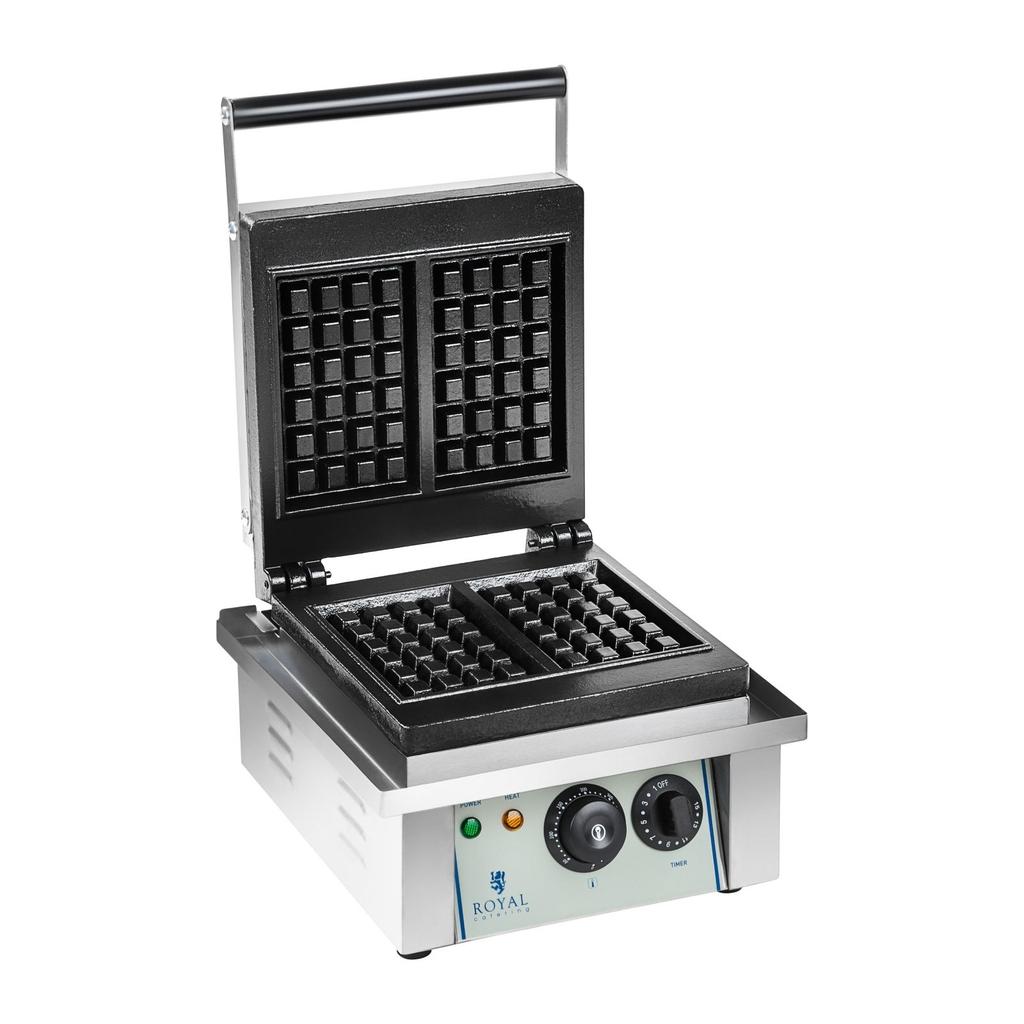 Professional Waffle Maker for 2 Belgian Waffles, Rectangular, Gastronomic