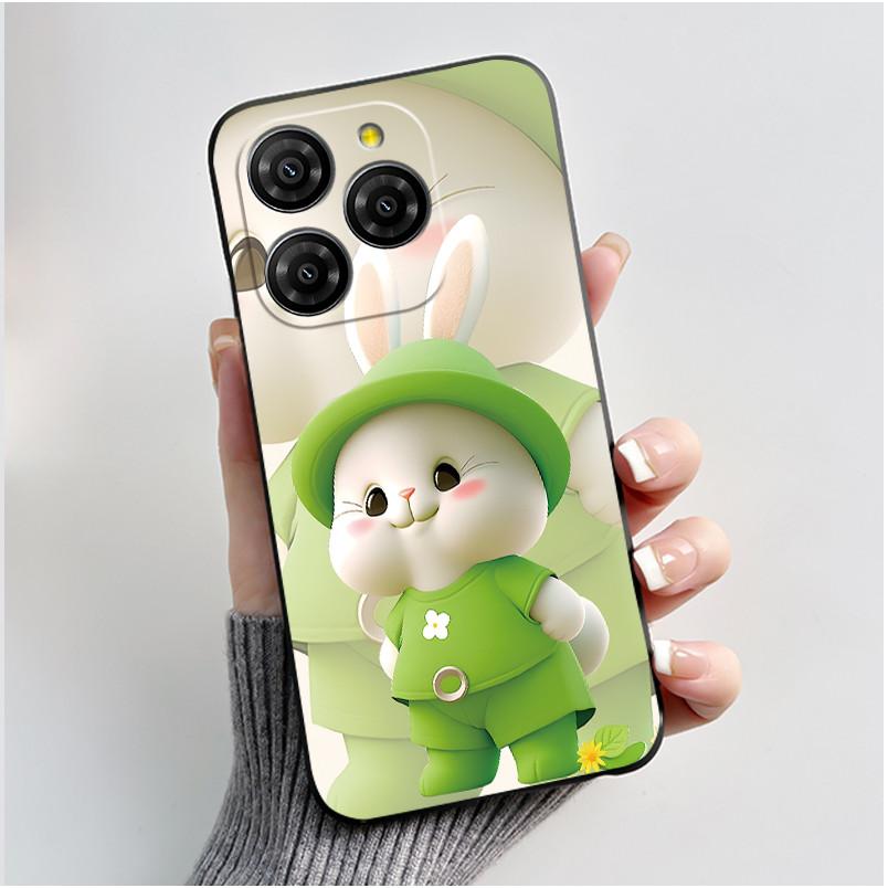 For Blackview Shark 9 5G Case Cute Funny Love Heart Rabbit Soft Silicone Protective Back Cover For Black View Shark 9 Phone Case