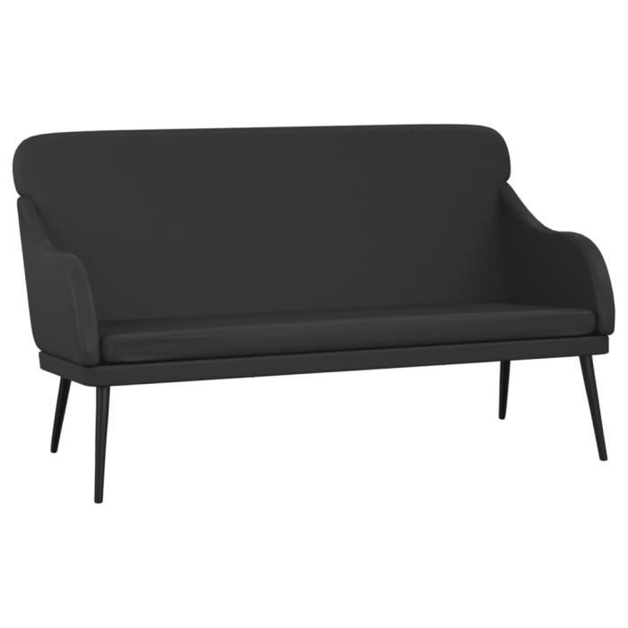 351430 vidaXL Banc Noir 110x76x80 cm Similicuir