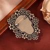 Luxury Big Heavy Flower  Skull Brooch Jewelry Retro Ghost Witch Badge Pin For Coat Bag Decor Accessory Halloween Gift