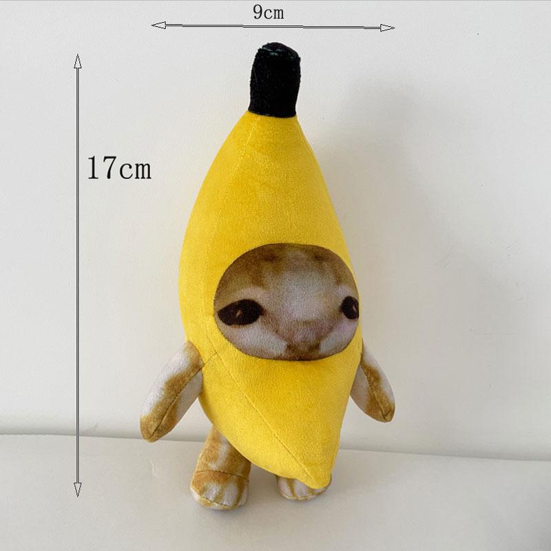 17cm Bananenkatze Puppe Anhänger Schlüsselanhänger Weinende Glückliche Bananenkatze