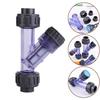 I.D 20~63mm Transparenter PVC Y-Typ Filter Aquarium Fischbecken Bewässerungsfilter Gartenwasserrohrfilter Verbindungsstück