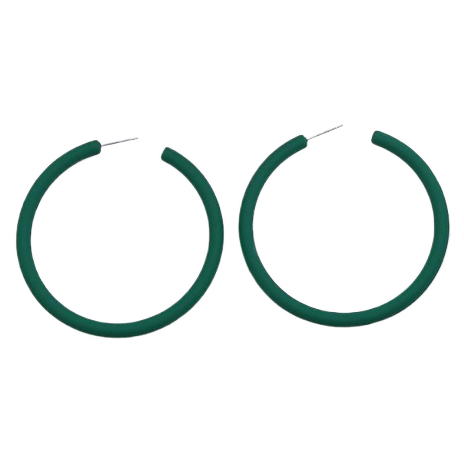 

Элегантные круглые серьги-кольца, переносные серьги, модные серьги с акриловой текстурой, подходящие для повседневных или официальных случаев темно-зеленого