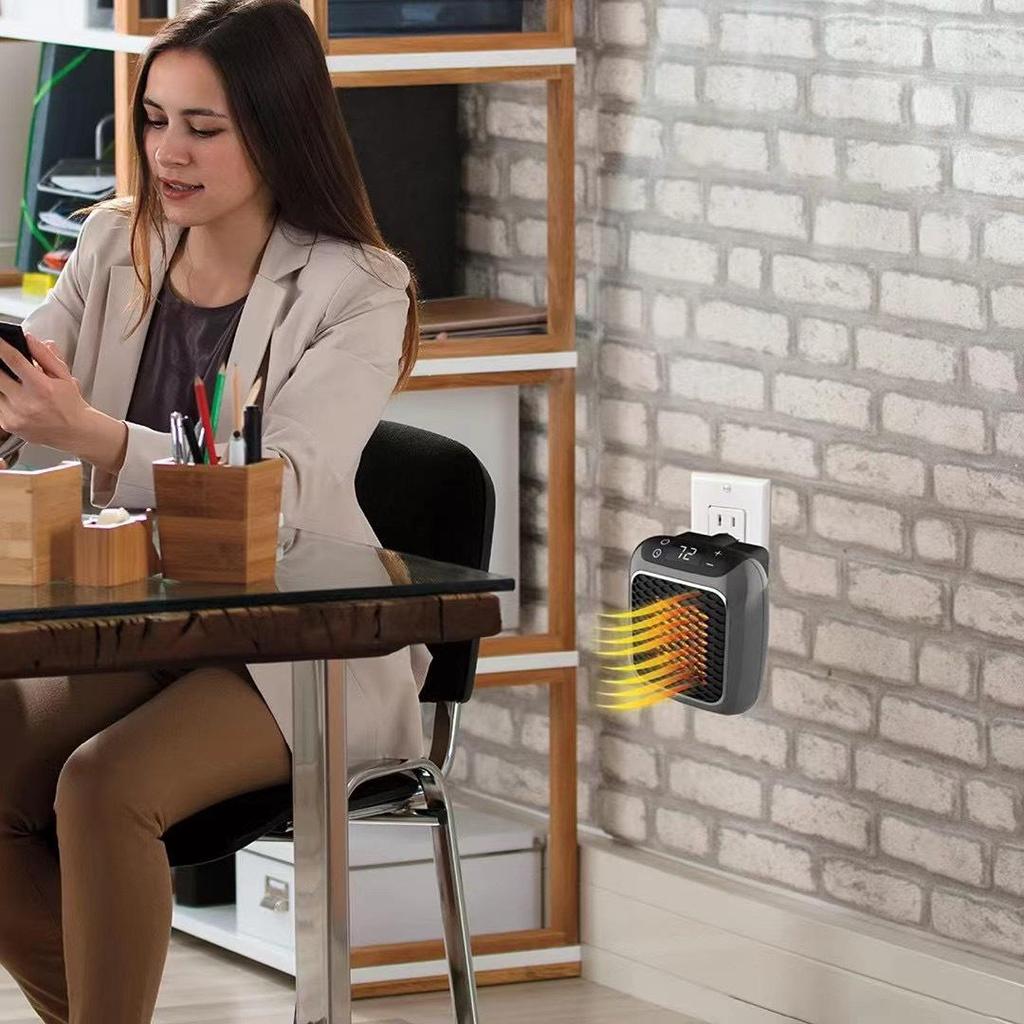 Compact Wall-Mounted Electric Heater for Bedroom and Bathroom