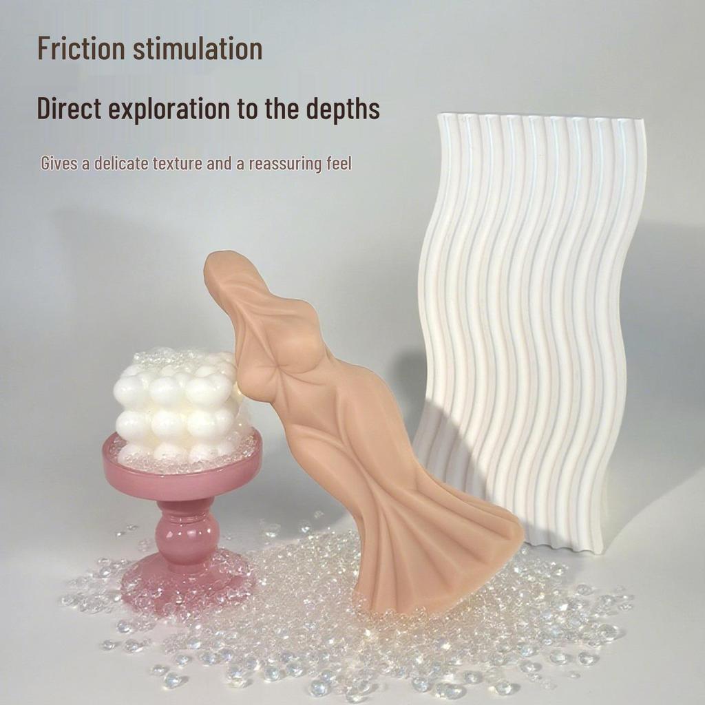 Unregelmäßig geformter Silikondildo - Stiller manueller weiblicher Masturbator