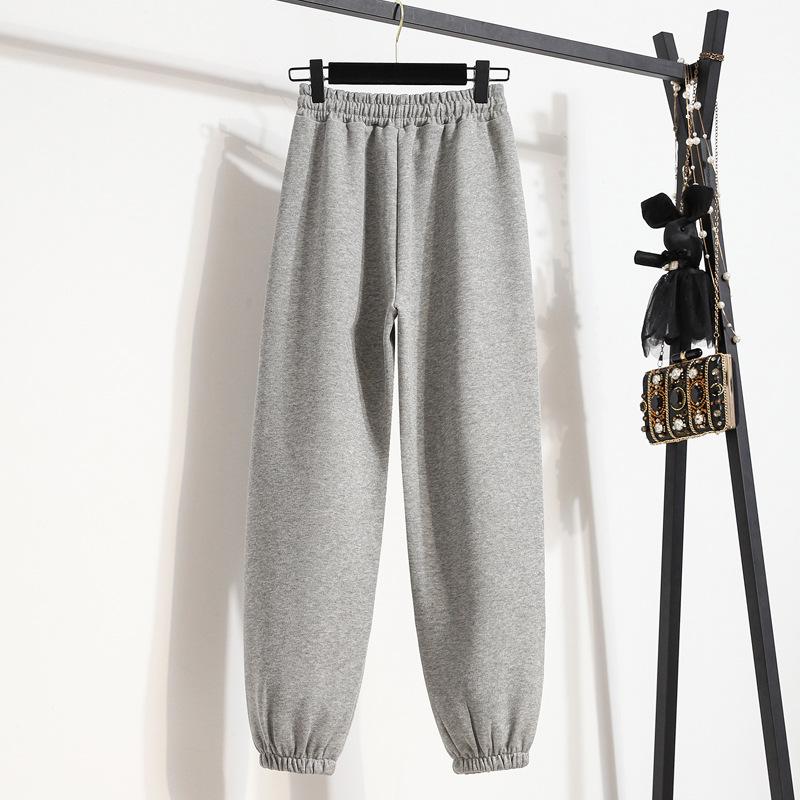 Knit Sweatpants Women's Thin Drawstring Loose Casual Pants