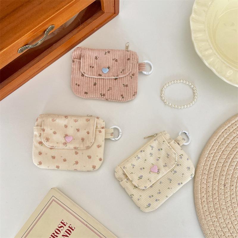 Corduroy Card Holder, Coin Storage Bag, Women's Wallet, Zipper Card Holder, Bank Card Card Pouch