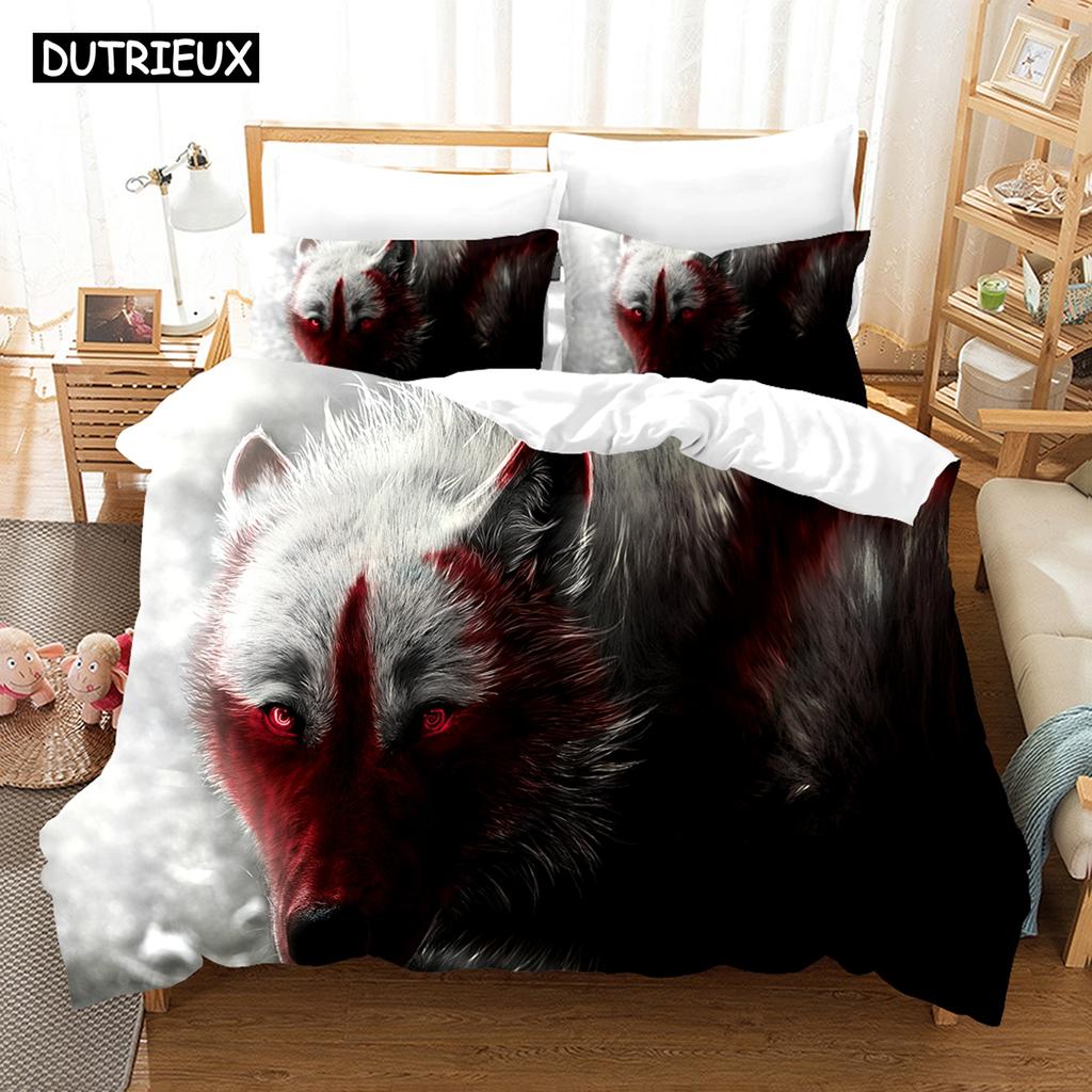3D Wolf Bedding Sets Duvet Cover Set With Pillowcase Twin Full Queen King Bedclothes Bed Linen