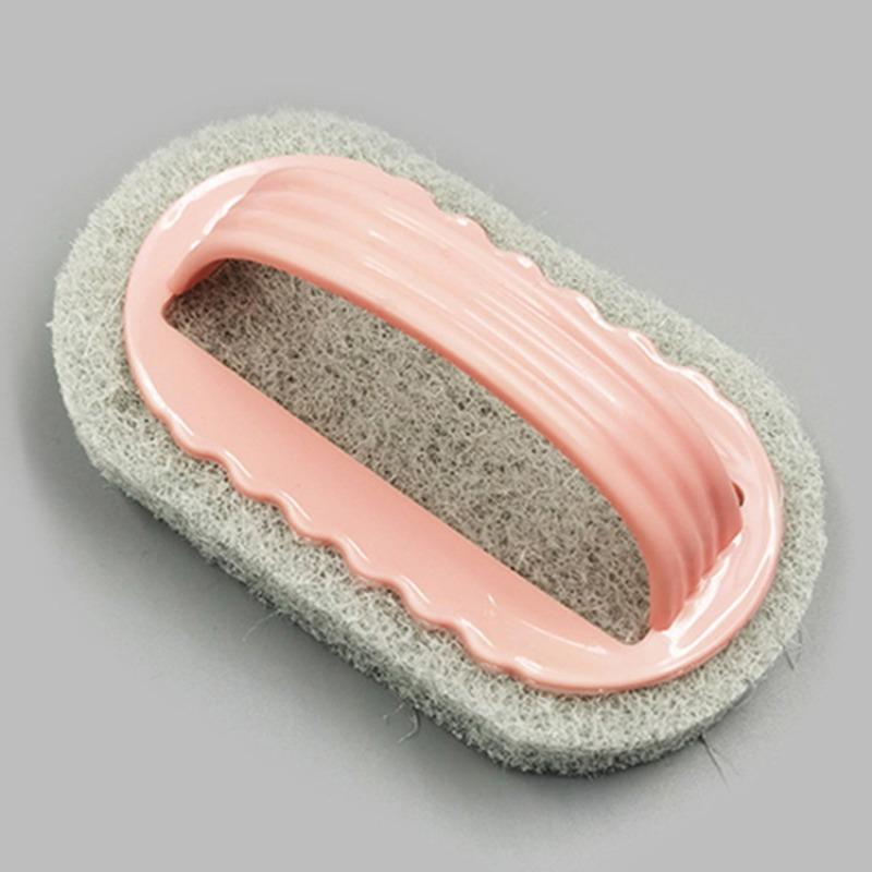 Sponge Brush with Handle Bathtub Brush Bathroom Tile Brush, Kitchen Stain Remover Pot Brush Pot Cleaning Brush Sponge Sponge