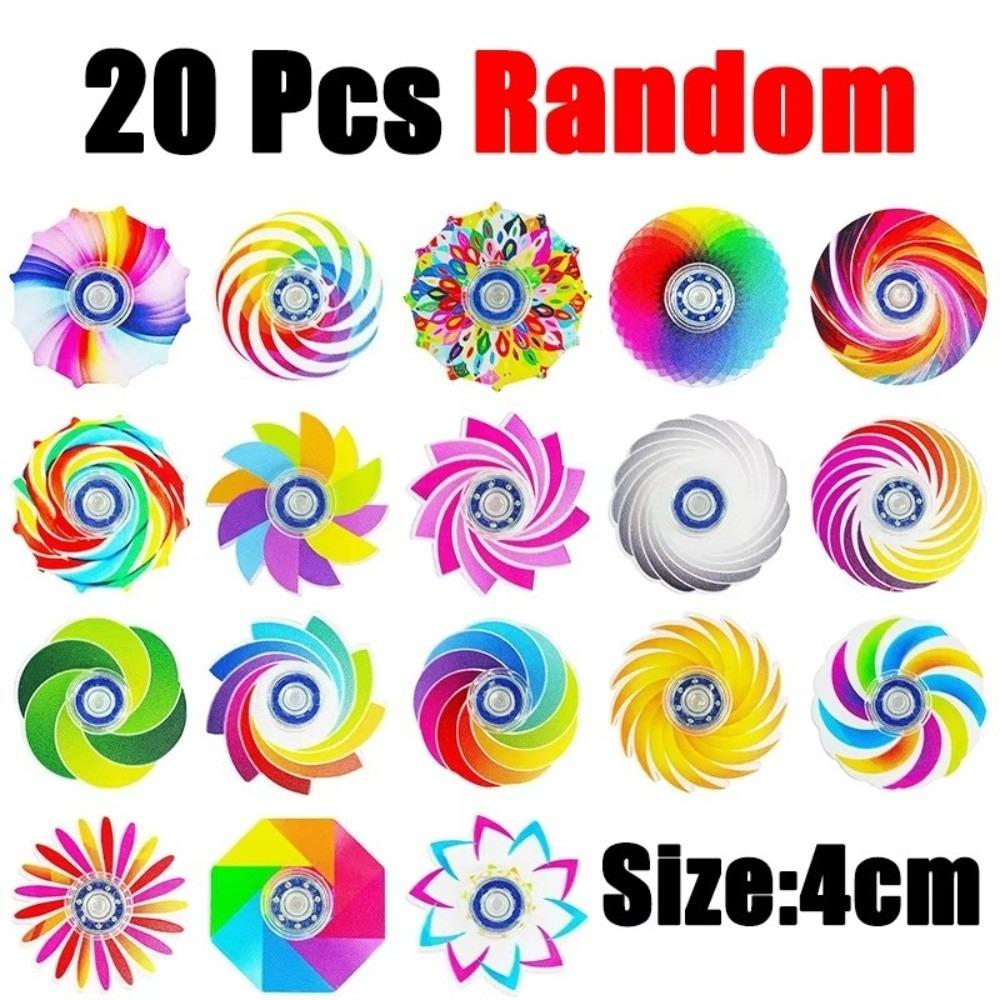 5-20Pcs Mini Ranbow Fidget Spinner Stress Relief Party Favor Acrylic Goodie Bag Filler Home Festival Game Classroom Prize