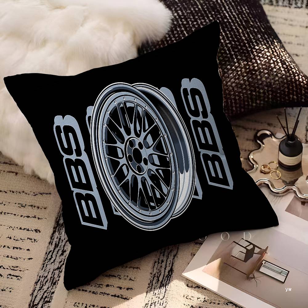 Bbs Racing Car Cushion Cover Inches Farmhouse Decor Home Throw Pillow Covers For Couch Decorations