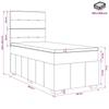 Box Spring Bed with Mattress Taupe 100 x 200 cm Fabric