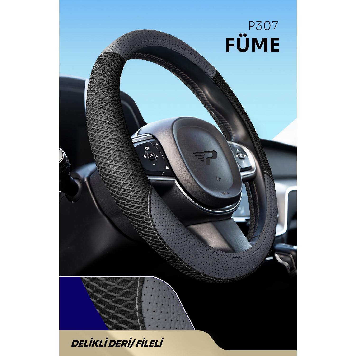 

Panda Car Snap-on Steering Wheel Cover - Mesh / Perforated Leather grullo
