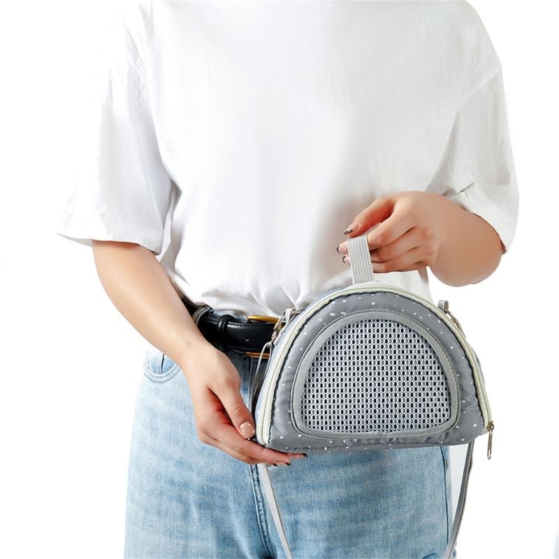 Multifunctional Hamster Carriers Bag Breathable Small Animal Travel Handbag With Safety Strap And Ventilation Holes