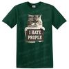 Ich hasse Leute Katze T-Shirt Lustige mürrische Kätzchen sarkastisches Introvertiertes Meme Tee Geschenk