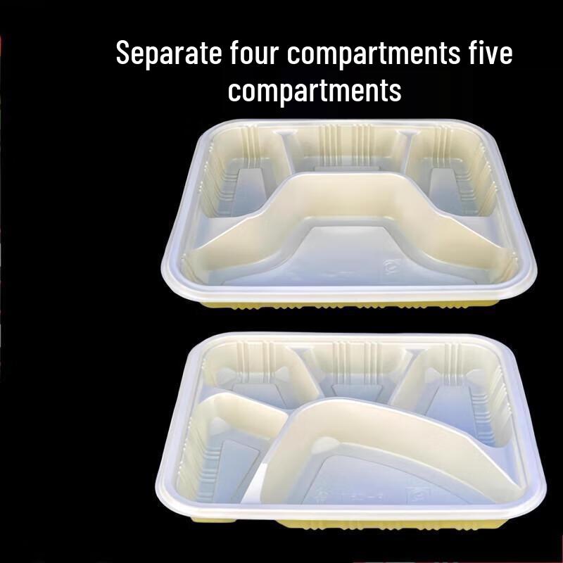 JingJingRS Einweg-Lebensmittelbehälter mit 5 Fächern
