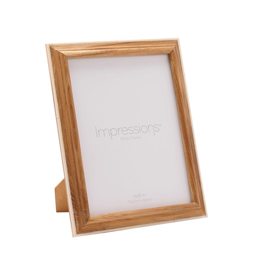 Impressions Wooden Photo Frame with White Trim 6 X 8