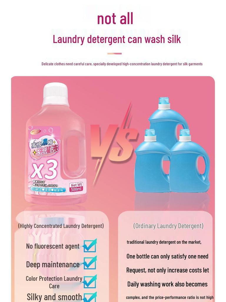 Wool & Cashmere Luxury Silk Fragrance Detergent for Hand-Washable Sweaters & Woolens