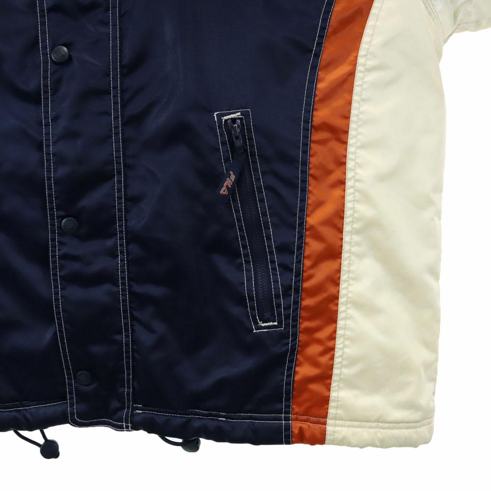 FILA 90s Old Back logo Batting jacket L Navy Men's Used