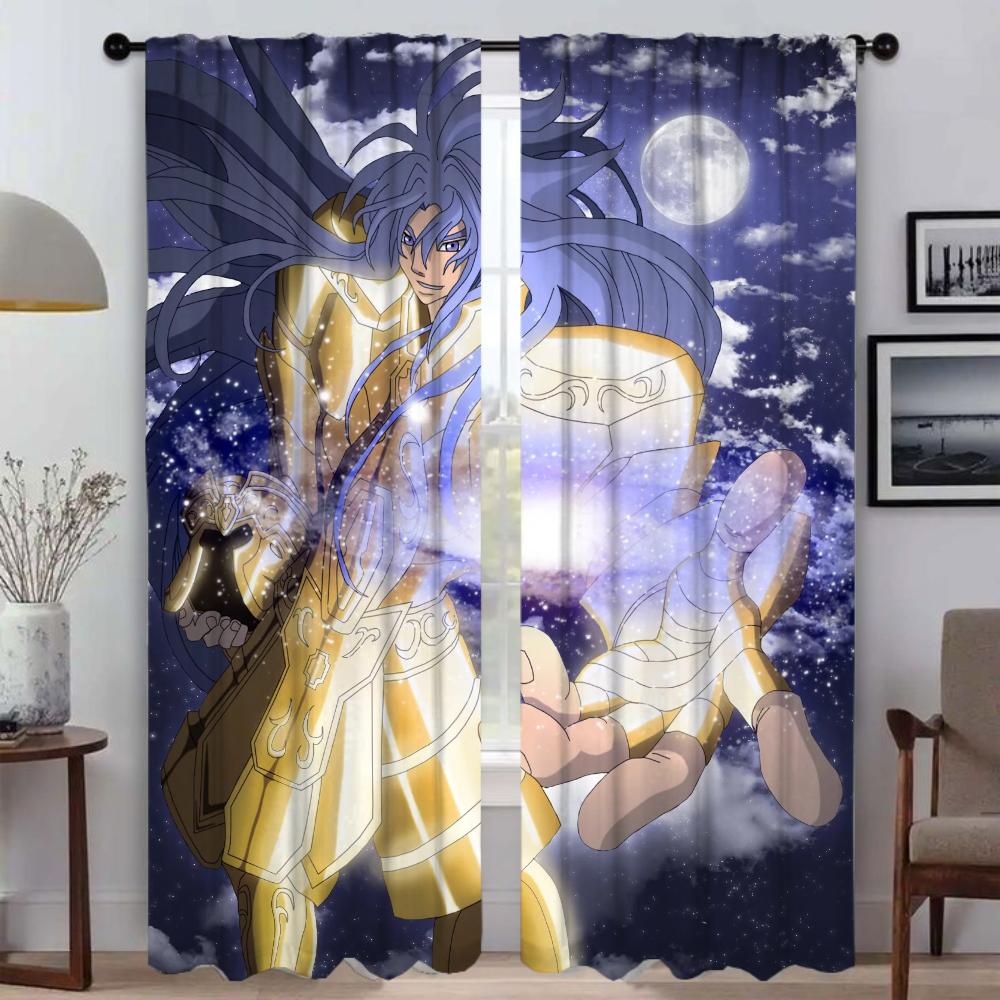 Saint Seiyas Partition Blackout Curtain for Room 2 Panel Tulle for Bedroom Modern Living Room Curtains Halloween Decoration Home