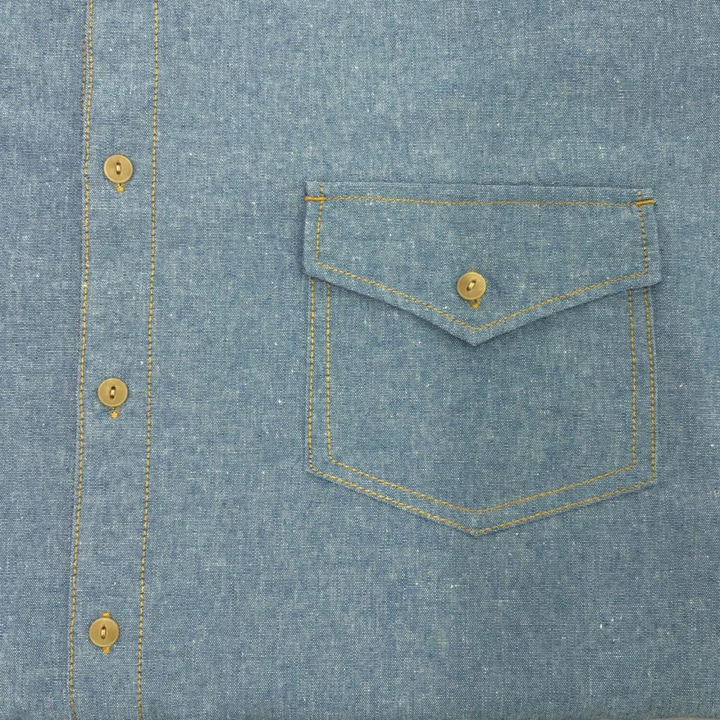 MidiUmi Short sleeve Chambray shirt Blue Men's Used