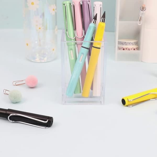 6pcs Everlasting Pencil Inkless Pencils Eternal with 6pcs Replacement Nibs Infinity Pencil Magic Pencils Portable Reusable Erasable Writing Pencil