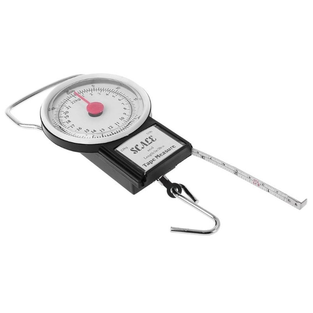 With Measuring Tape Handheld Electronic LCD Scale Fishing Scales 22kg Digital Dial Luggage Scale