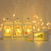 Christmas Desktop Ornaments Mini LED Night Lamp Portable Handle Electric Santa Claus Merry Christmas Lantern New Year Gift