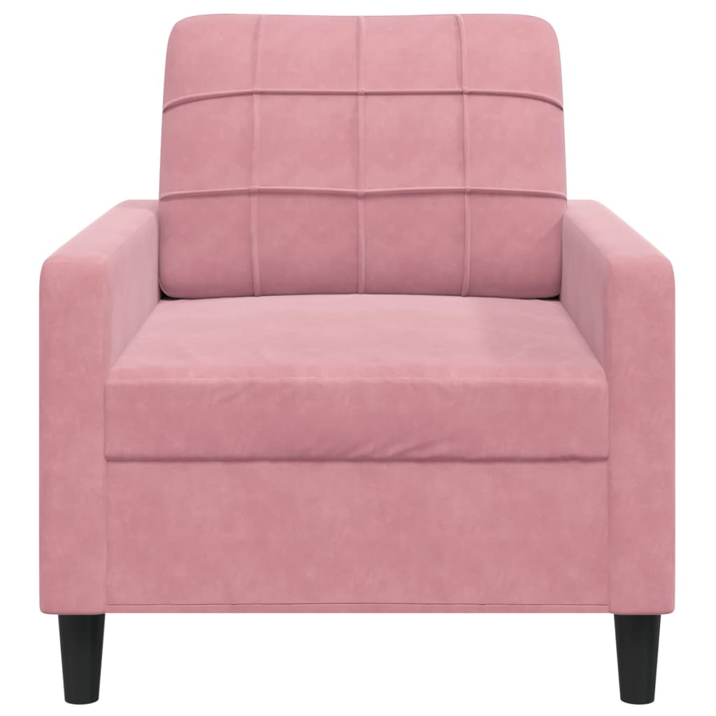 Armchair Pink 60 Cm Velvet