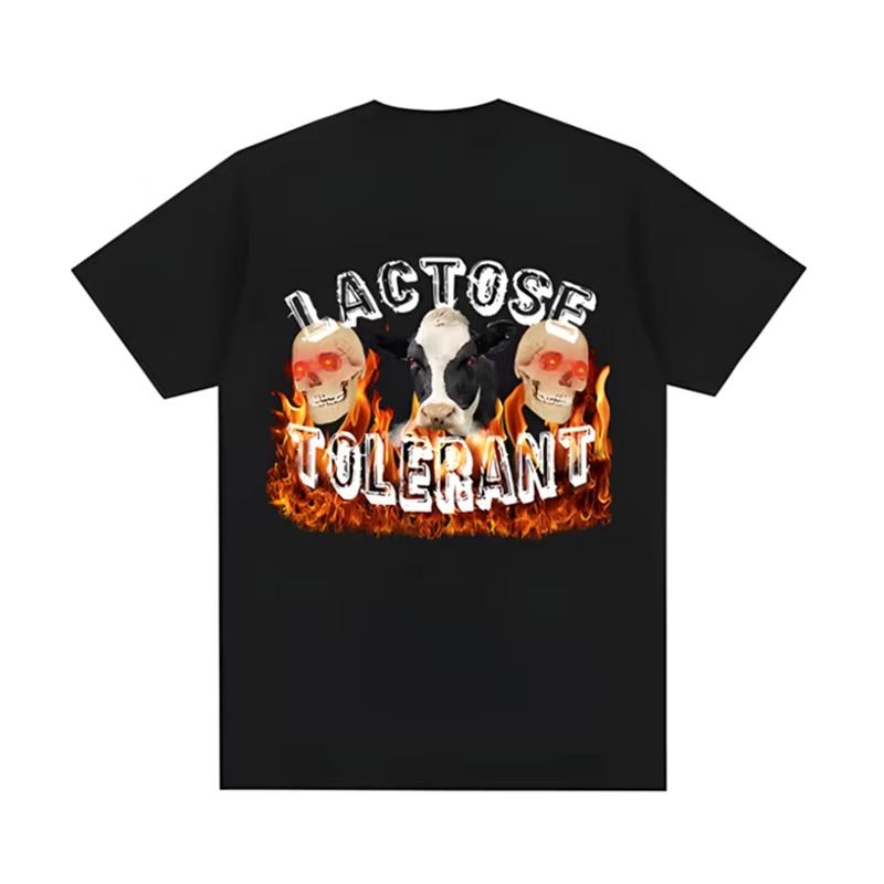 Trend Loose Cotton Short-sleeved T-shirt Men's Summer American Street Hip-hop 2024 New Hong Kong Style Half-sleeved T-shirt T