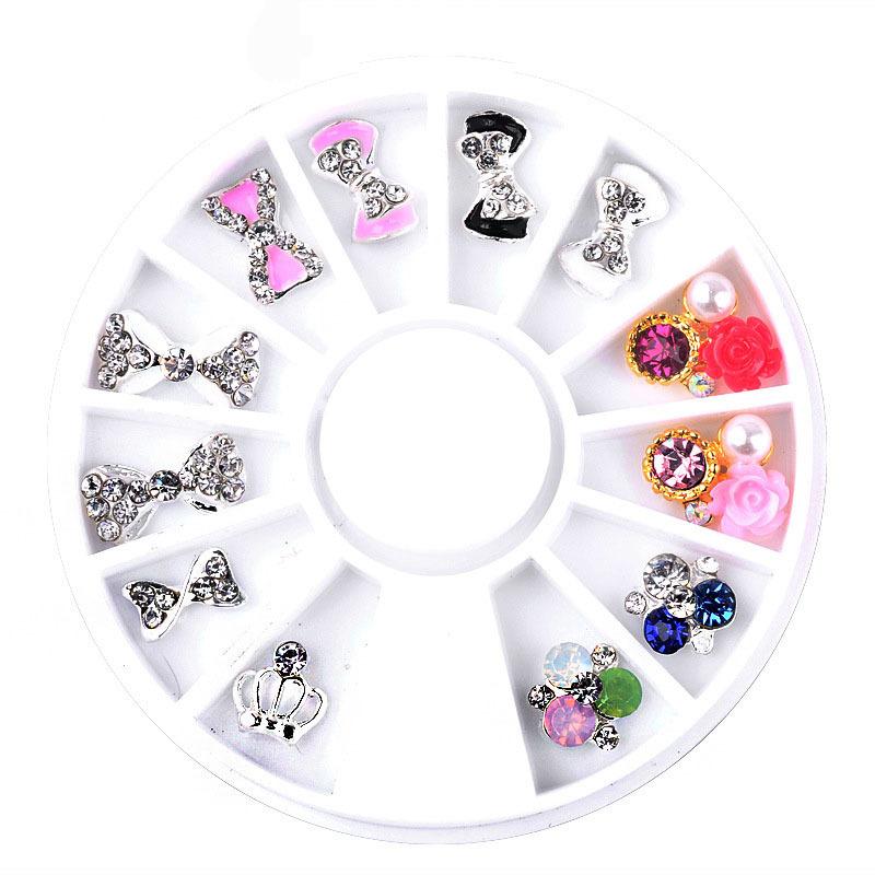 Nail Turntable Five Color Special-Shaped Seven Color Glass Drill Nail Ornament Nail Sticker Nail Art Decoration