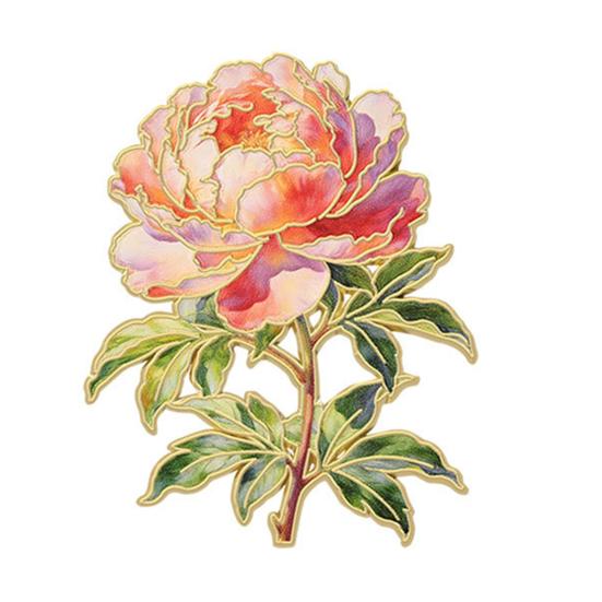 Pin Brooch Pin Enamel Flower Design with Smooth Edges Lightweight