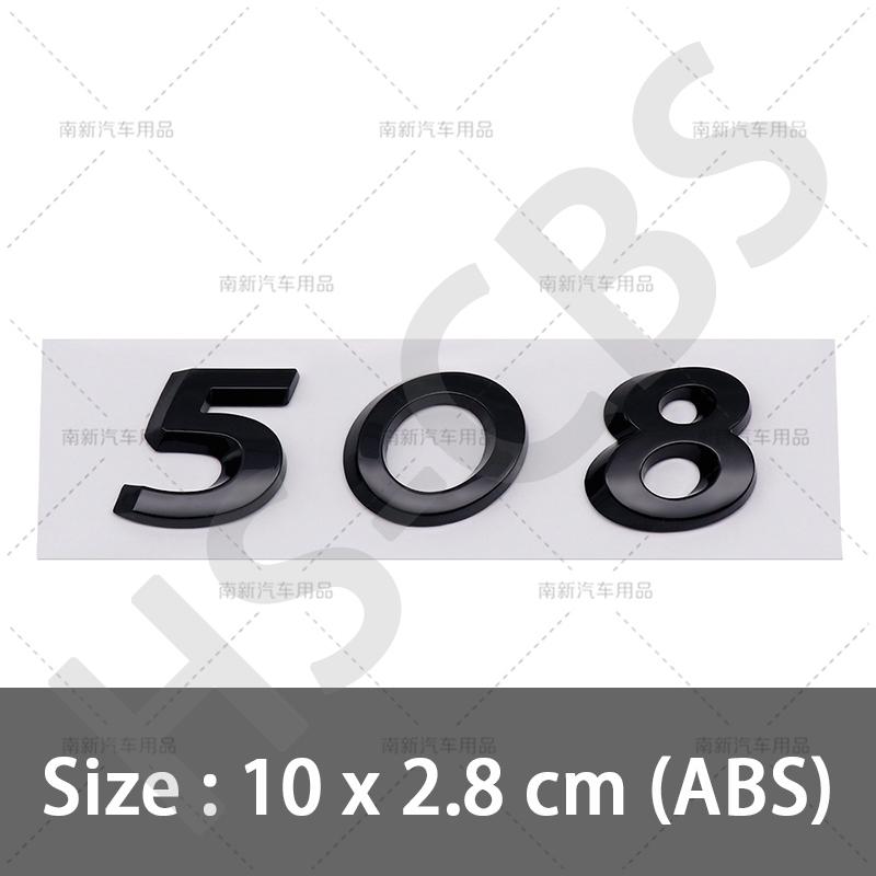 SQOB1 ABS 206 207 301 308 Rear Trunk Logo 307 508 3008 2008 4008 5008 Emblem Badge For Peugeot Car Styling Tailgate Emblem Stickers