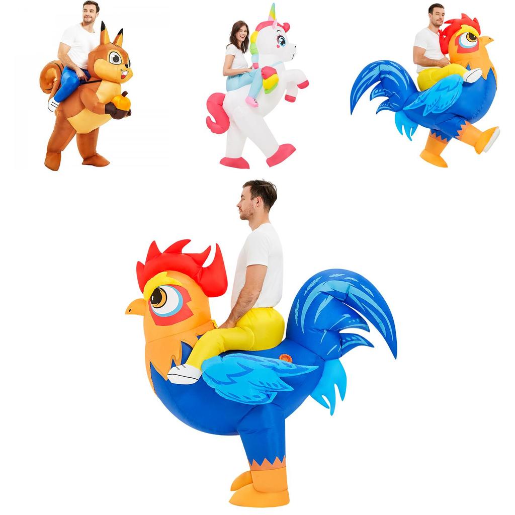 Einhorn Eichhörnchen Elch Huhn Aufblasbares Kostüm für Ostern Feiern Kinder Erwachsene Festival und Bühnenshow