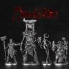 Paintable Metal Tribal Giant Figure Fantasy Warrior Soldier Model Handmade Collectible Toy Gift for Boys Tabletop Game Decor