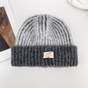 Thick Warm Earflap Winter Hat 53cm to 60cm Head Circumference Retro Stripe Beanie  For Women
