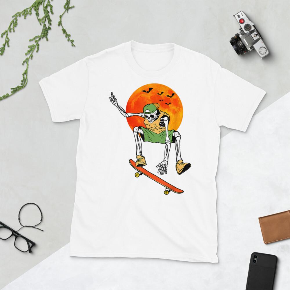 Skeleton Trick Skateboarding Halloween Design S
