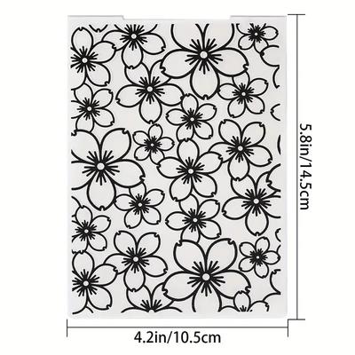 1 Τμχ Φάκελος Ανάγλυφης Εκτύπωσης Μοτίβο Λουλούδια Πλαστικός Φάκελος Ανάγλυφης Εκτύπωσης Μηχανής Πρότυπο για Κατασκευή Καρτών Scrapbook Χαρτί Άλμπουμ Χειροτεχνία DIY D