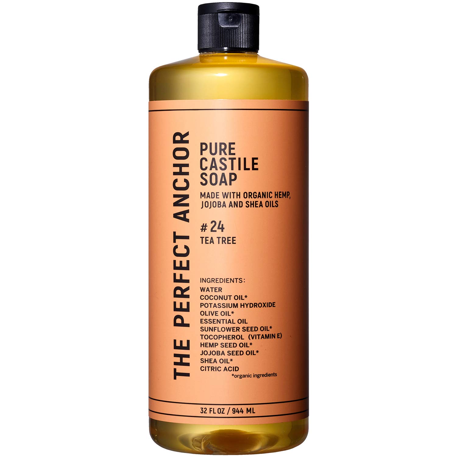 

The Perfect Anchor Pure Castile Tea Face Body Soap Soap, 944ml, Tree, Wash, Cleansing,